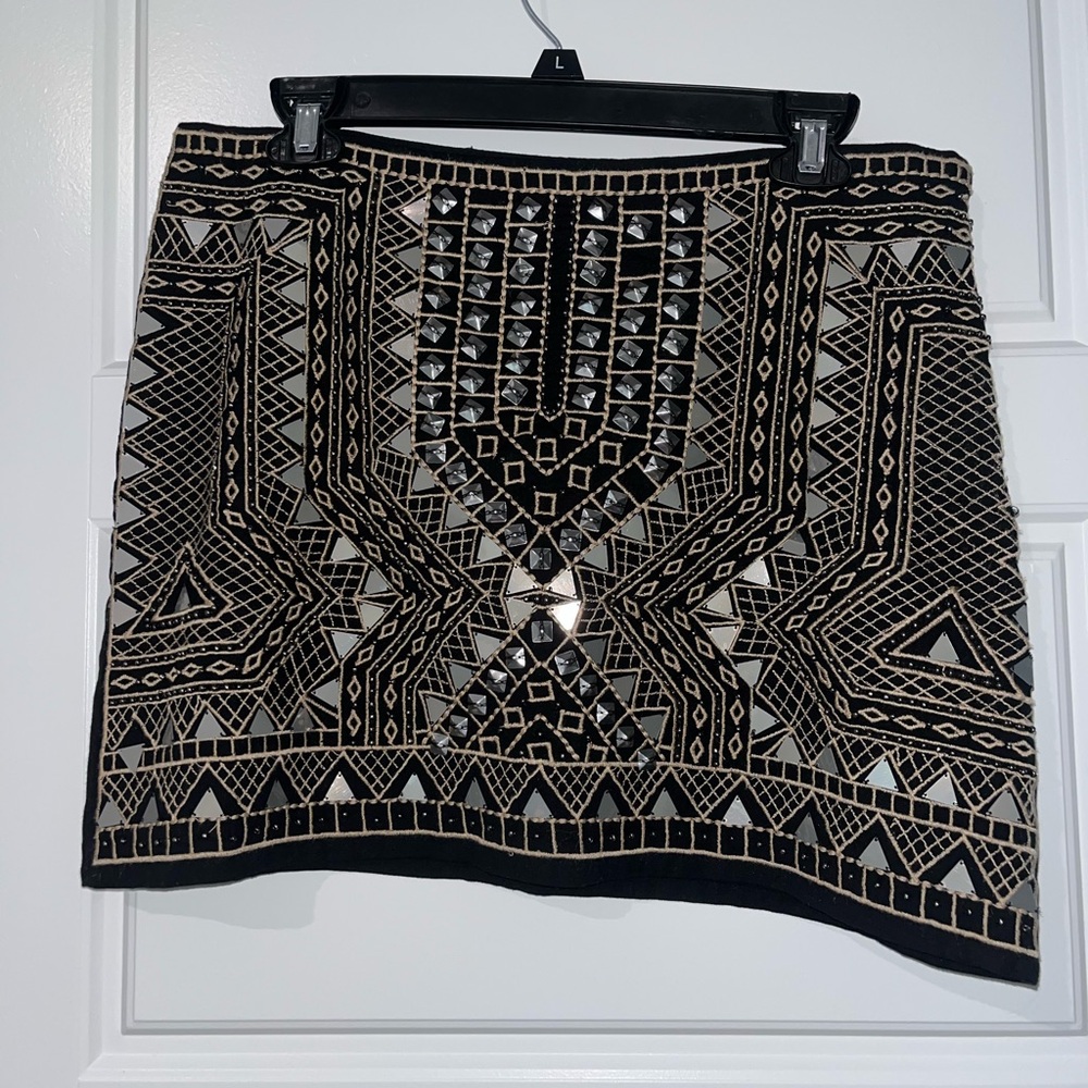 Embellished Black and Gold Skirt